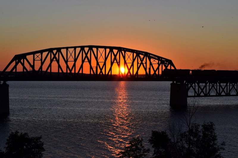 Sunset Behind Bridge